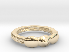 RopeRing Gamma big in 14k Gold Plated Brass