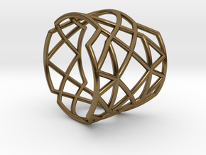 INTERSECTION Ring Nº21 in Polished Bronze