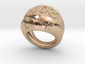 2016 Ring Of Peace 15 - Italian Size 15 in 14k Rose Gold Plated Brass