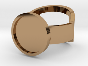 Customizable Bottle Opening Ring - Size 11 in Polished Brass