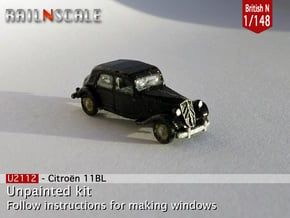 Citroën 11BL (British N 1:148) in Smooth Fine Detail Plastic