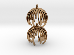 TIME - earrings in Polished Brass
