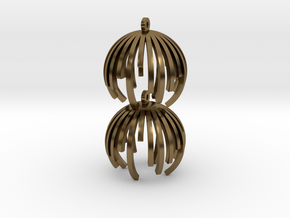 TIME - earrings in Polished Bronze