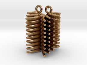FUR - earrings in Polished Brass