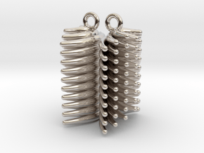 FUR - earrings in Rhodium Plated Brass