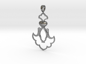 CODE: SL03FX - PENDANT in Fine Detail Polished Silver