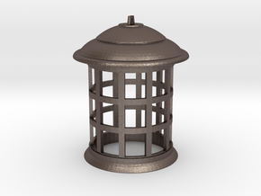 1/4 Scale TARDIS Top Lamp in Polished Bronzed Silver Steel
