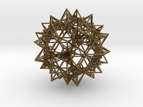 Stellation of a Rhombic Triacontahedron in Polished Bronze