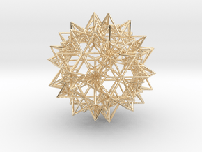 Stellation of a Rhombic Triacontahedron in 14k Gold Plated Brass