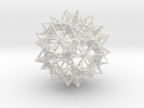 Stellation of a Rhombic Triacontahedron in White Natural Versatile Plastic