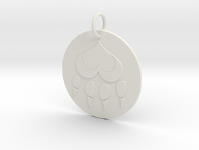 Kitty Has Keychains in White Natural Versatile Plastic