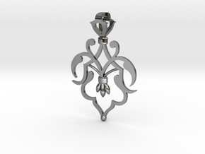 CODE: SL04FX - PENDANT in Fine Detail Polished Silver