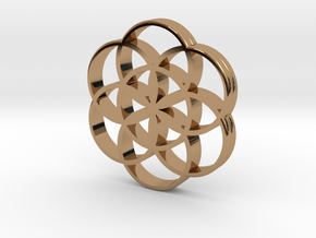 Flower of Life is the source of the universe in Polished Brass