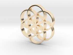 Flower of Life is the source of the universe in 14k Gold Plated Brass
