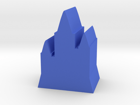 Game Piece, Castle with Tall Towers in Blue Processed Versatile Plastic