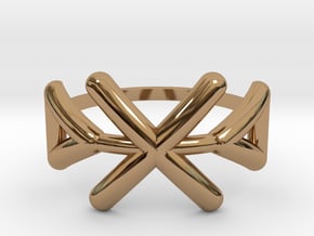 Tribal ring Size M / 6 in Polished Brass