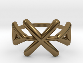 Tribal ring Size M / 6 in Polished Bronze