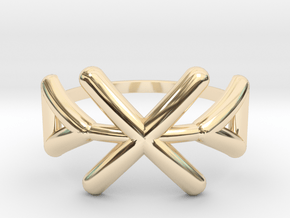 Tribal ring Size M / 6 in 14k Gold Plated Brass