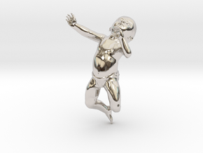 3D Crawling Baby in Platinum