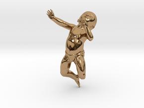 3D Crawling Baby in Polished Brass