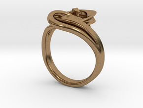 Intertwined Ring in Natural Brass