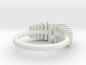 Bookworm ring in White Natural Versatile Plastic