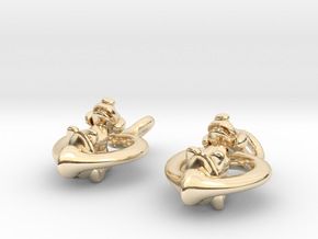 Puppy earrings in 14k Gold Plated Brass