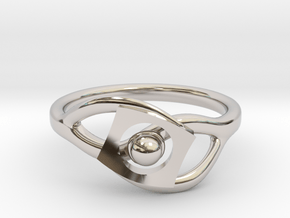 TwoYearsTogether ring in Rhodium Plated Brass