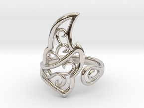 Kaya's Ring in Rhodium Plated Brass