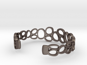 Rings and Things Bracelet in Polished Bronzed Silver Steel