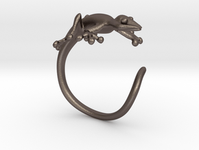 Gekko Wraparound Ring in Polished Bronzed Silver Steel