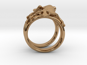 Gekko Ring in Polished Brass