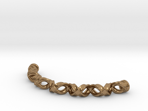 Double Helix Bracelet in Natural Brass
