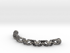 Double Helix Bracelet in Polished Nickel Steel