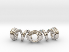 Spiral Bracelet in Rhodium Plated Brass