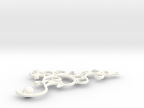 Arabesque Pendant in White Processed Versatile Plastic