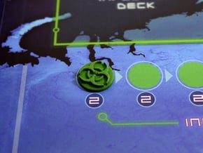 Pandemic Infection Marker -- Legacy Board Sized in Green Processed Versatile Plastic