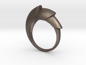 Nautical_Ring in Polished Bronzed Silver Steel