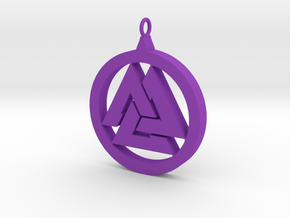 Part-Closed Tri-Pendant in Purple Processed Versatile Plastic