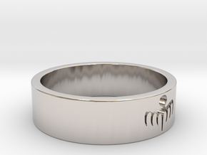Spectre Ring - Size 8 ½ in Rhodium Plated Brass