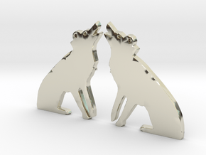 Whytewolf Earrings (Pair) in 14k White Gold