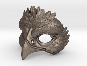 Bird Mask in Polished Bronzed Silver Steel