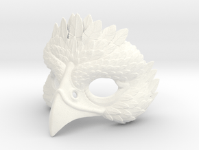 Bird Mask in White Processed Versatile Plastic