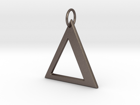 Delta Pendant in Polished Bronzed Silver Steel