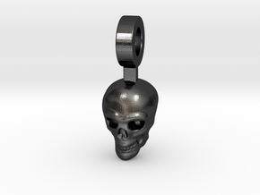 Crystal Skull in Polished and Bronzed Black Steel