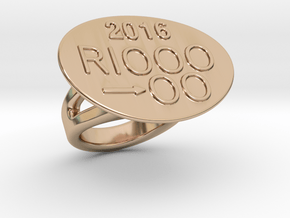 Rio 2016 Ring 18 - Italian Size 18 in 14k Rose Gold Plated Brass