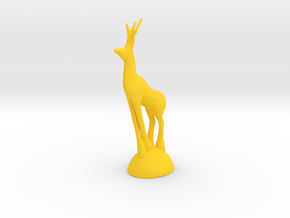 Christmas Deer in Yellow Processed Versatile Plastic