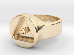 US8 Ring XXIII: Tritium in 14k Gold Plated Brass