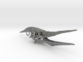 Pteranodon skull pendant in Natural Silver