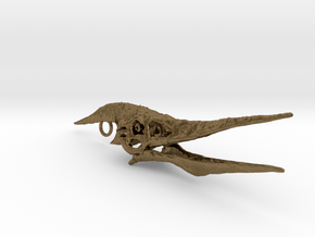 Pteranodon skull pendant in Natural Bronze